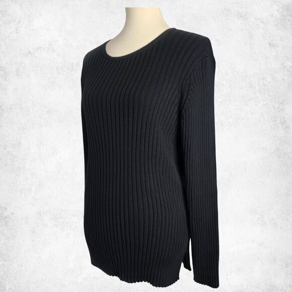 GAP Maternity Black Ribbed Knit Sweater – Size XL - Picture 2 of 6